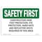 Signmission OSHA, Construction Zone Foot Protection Eye Protection, 14in X 10in Rigid Plastic, SF-P-1014-L-10572 OS-SF-P-1014-L-10572 - alternate 1
